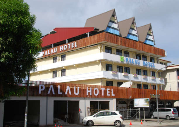 Palau Hotel outside, seen from WCTC supermarket