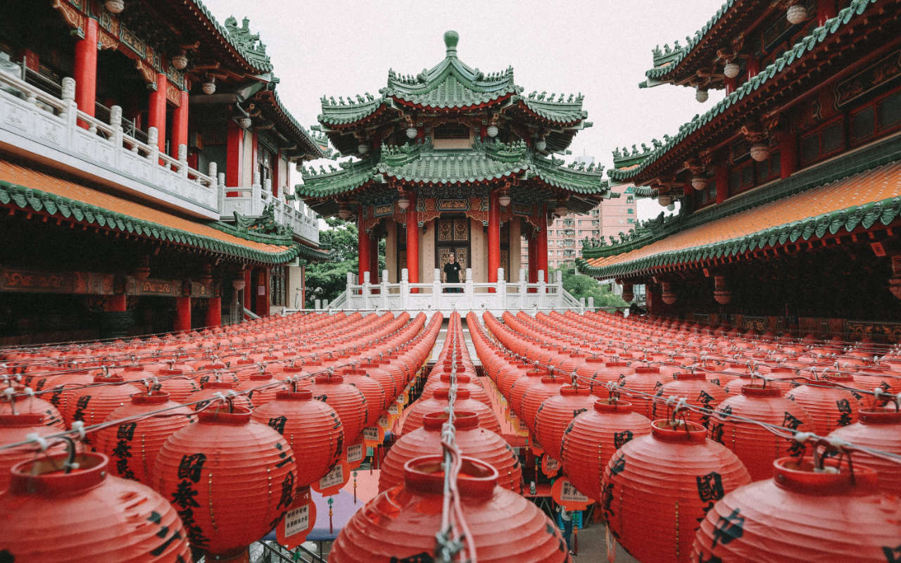 Photo of a famous temple in Taiwan