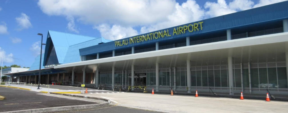 Photo of the entrance of the Internatinal Airport in Palau